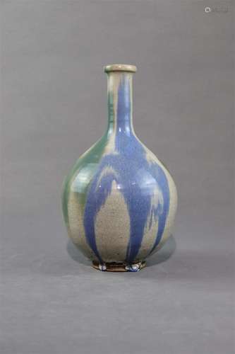 A Flambe Glazed Globular Porcelain Vase