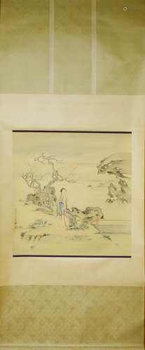 A Chinese Figure Painting, Wang Shuhui Mark