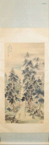 A Chinese Landscape Painting,Hu Yefo Mark