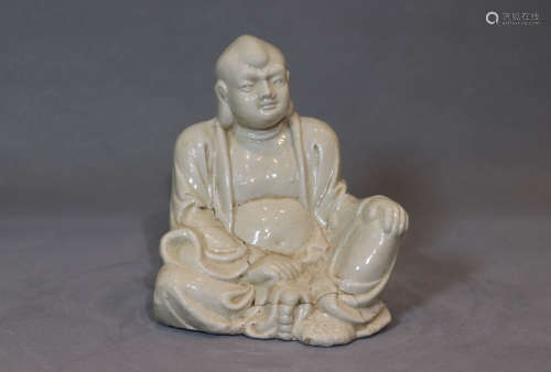 An Arhat Ding Ware Porcelain Statue