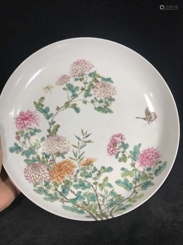 A Famille Rose Porcelain Plate