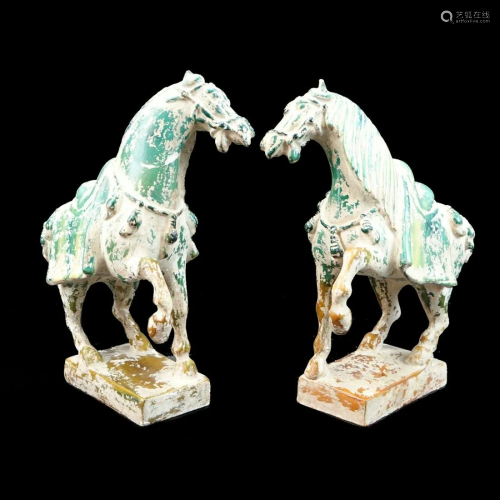 Pair of Chinese Tang Style Horses