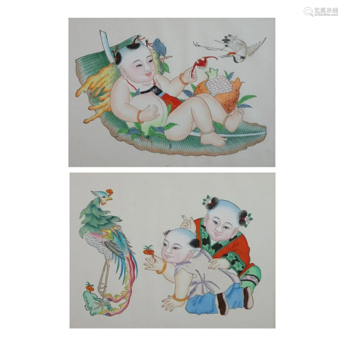 Pair of Chinese Scroll Paintings