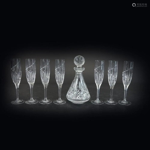 8 pcs Waterford Decanter with Champagne Gl…