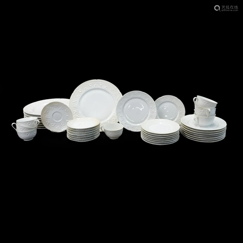 40 pcs Haviland Limoges Imperatrice White China