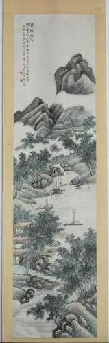 A CHINESE LANDSCAPE PAINTING, WU XINFANG MARK