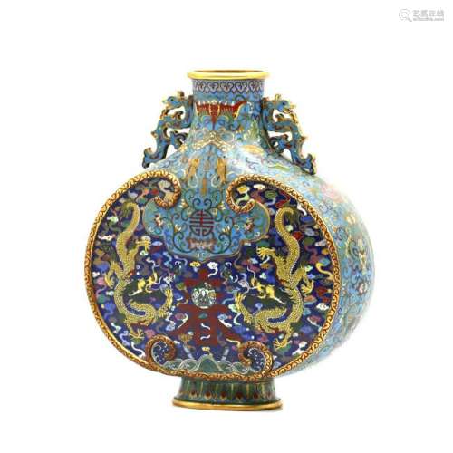 A CHINESE CLOISONNE POT