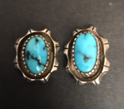 Silver Turquoise Ring, 925 Silver, tuequoise size 1/2x