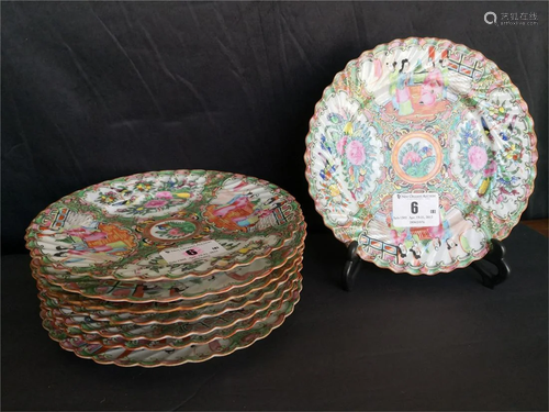 8 Chinese Export Rose Medallion DISH