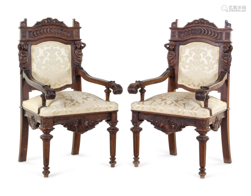 A Pair of French Renaissance Revival Carved …