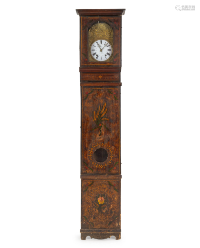 A French Painted Comtoise Clock