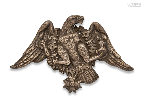 A Silvered Bronze Spreadwing Eagle Wall Mount…