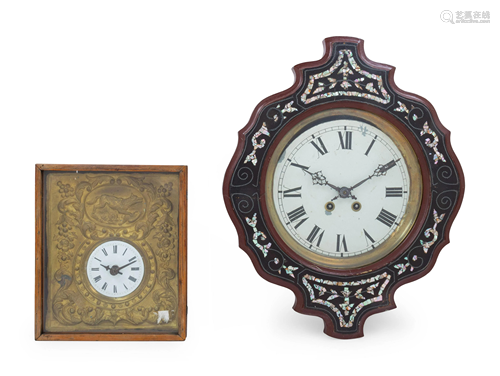 Two Victorian Wall Clocks