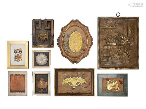 A Collection of Framed Decorative Articles