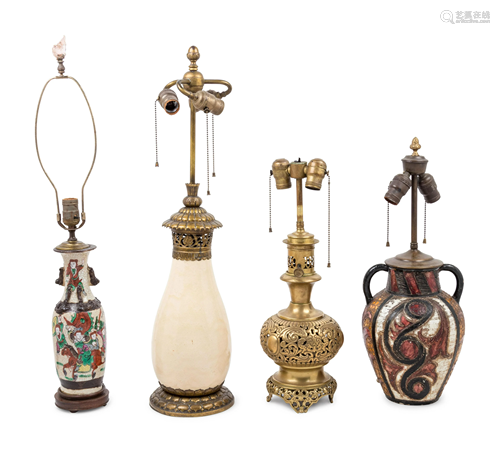 A Collection of Four Table Lamps