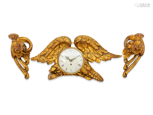 A Continental Giltwood Wall Clock