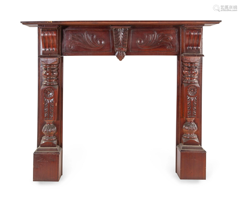 A Victorian Style Carved Mantel