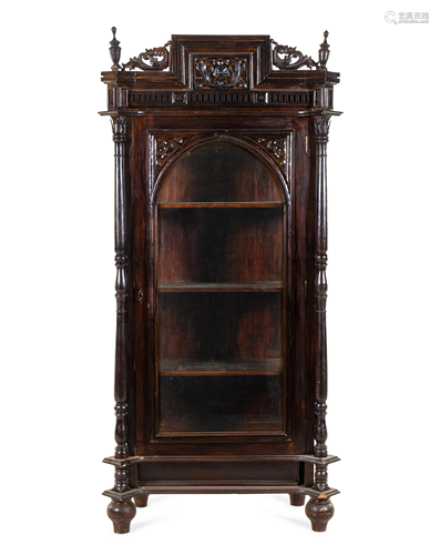 A Victorian Style Vitrine Height 60 1/2 x width 39 x