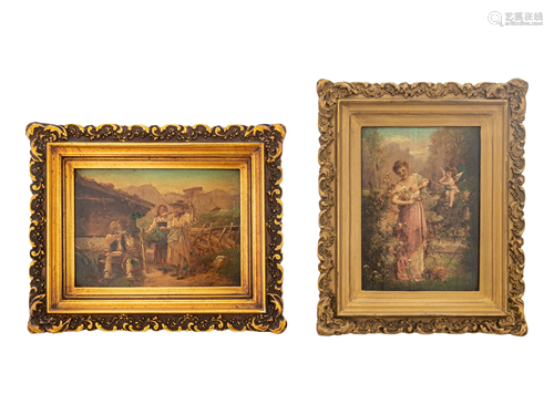 A Collection of Continental Miniature Framed …