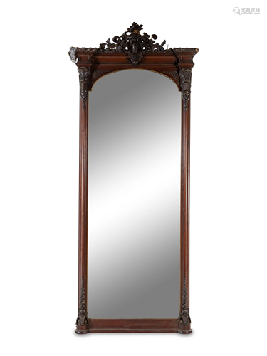 A Carved Victorian Pier Mirror