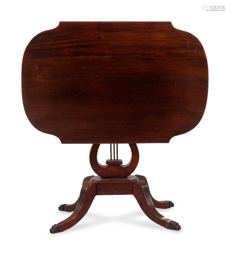 A Classical Style Mahogany Tilt-Top Table