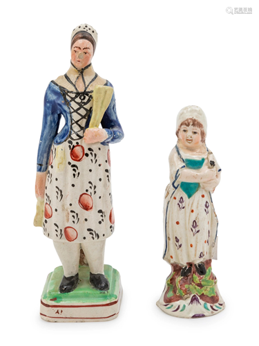 Two Staffordshire Figures