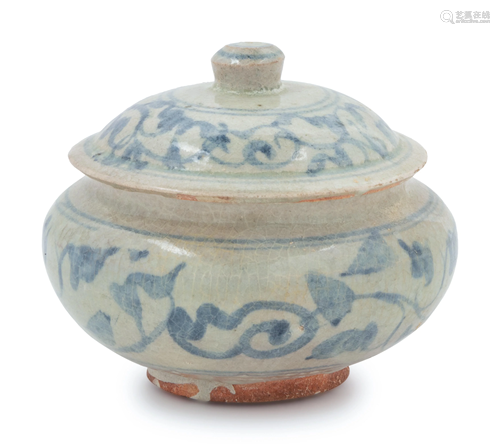 A Chinese Porcelain Lidded Jar Height 4 inches.