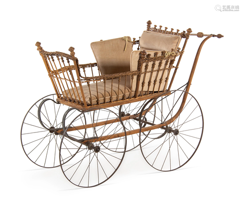 A Wicker Carriage Width 53 inches.