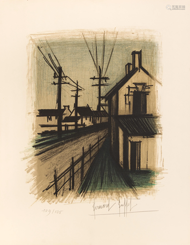 Bernard Buffet Sheet: 22 1/2 x 17 1/2 inches.