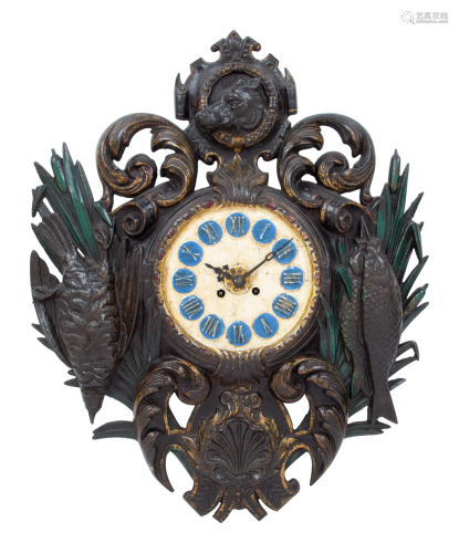 A Victorian Cast Iron Clock