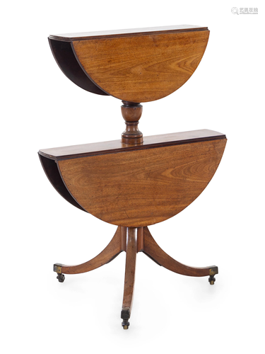 An English Mahogany Drop Leaf Dumbwaiter