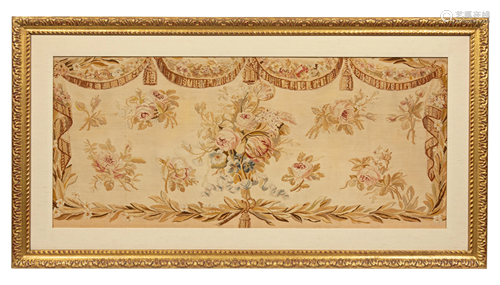 An Aubusson Tapestry Panel 15 1/2 x 35 1/2 inches.