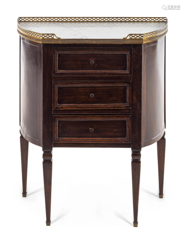 A Louis XVI Style Mahogany Side Table Height …
