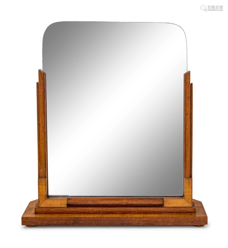 An Art Deco Satinwood Table Mirror