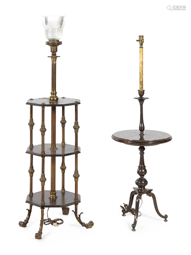 Two Metal Lamp Tables