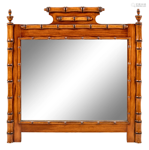 A Victorian Faux Bamboo Mirror