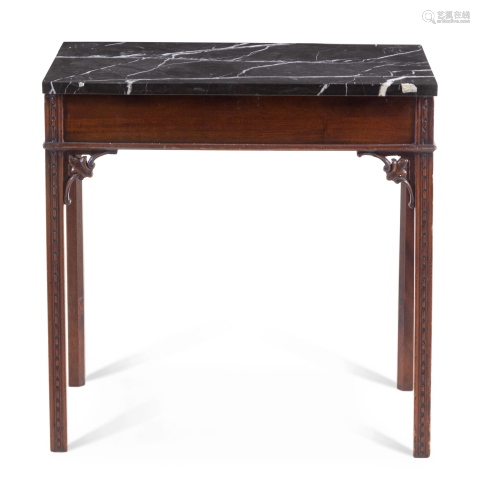 A Chinese Chippendale Style Mahogany Table Height …