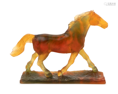 Daum France, Late 20th Century Horse Figure