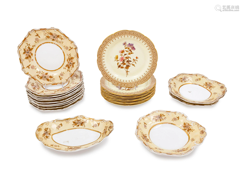 A Set of Twelve Royal Worcester Plates