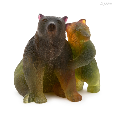 Daum France, Late 20th Century Mother Bear and Cub