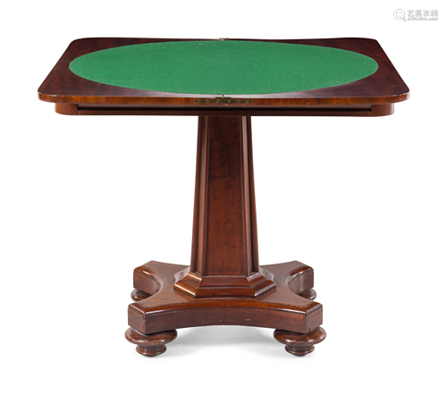 An American Empire Mahogany Flip-Top Games Tab…