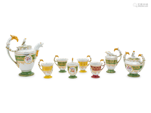 A Continental Porcelain Coffee Service