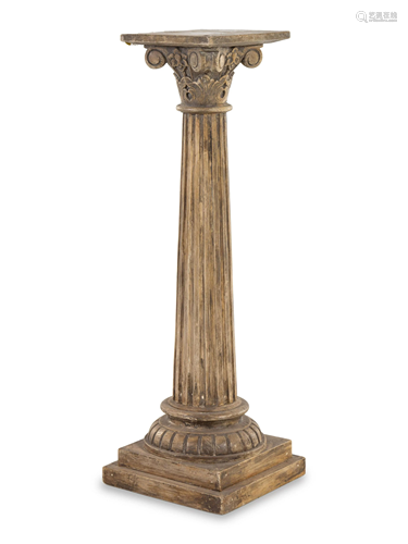 A Continental Painted Wood Pedestal