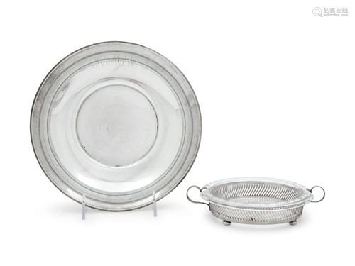 An American Silver Bowl Diameter of first 9 inches.