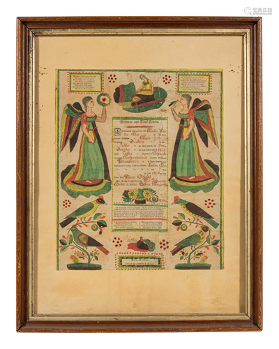 Three German Fraktur Birth Certificates