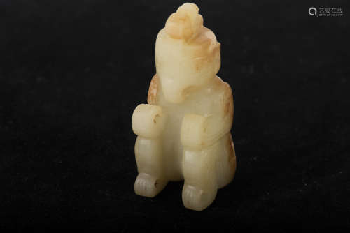 ARCHAIC JADE CARVED 'PERSON' ORNAMENT