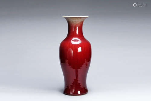 LARGE MONOCHROME RED VASE