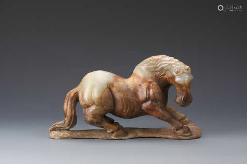 JADE CARVED 'HORSE' FIGURE