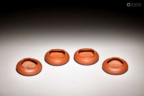 SET OF FOUR YIXING ZISHA WASHERS