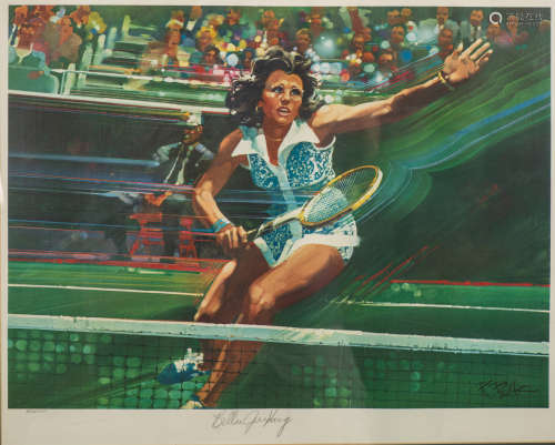 BILLIE JEAN KING LITHOGRAPHY
